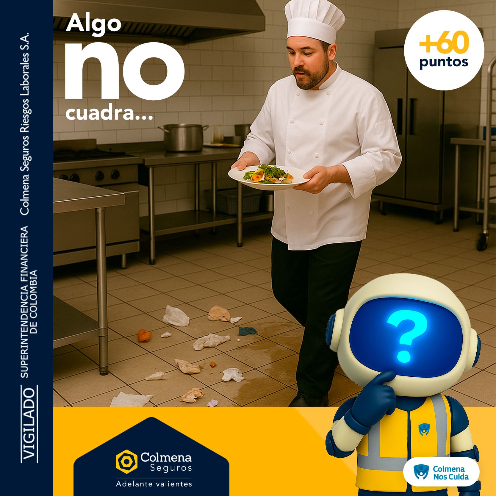 imagen de un chef en una cocina con errores que tienes que identificar